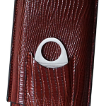 THE GENTLEMEN CLUB COLLECTION -Venezia Leather Case - Brown - Includes Cutter
