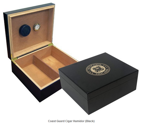 US Coast Guard Cigar Humidor (Black)