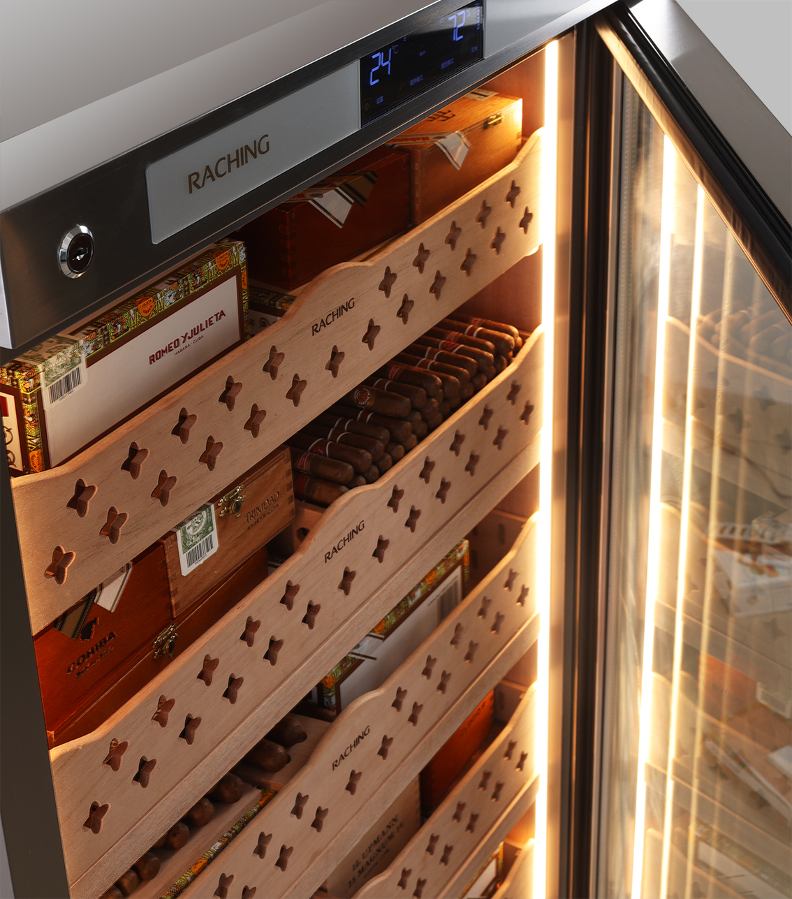 Raching Stainless Steel Series CT48A Humidor