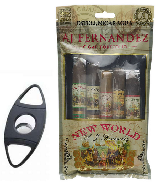 AJ Fernandez 5 Pack New World Sampler + FREE Cutter