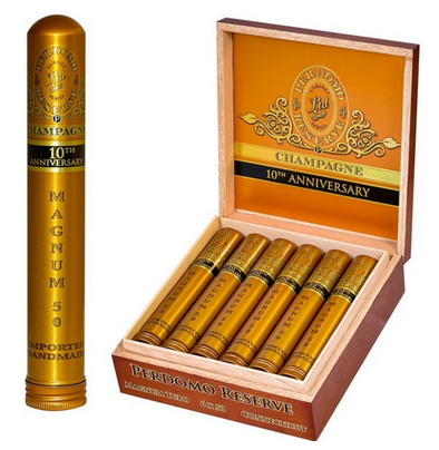 Perdomo Reserve 10th Anniversary Champagne Magnum 50 Tubo Connecticut